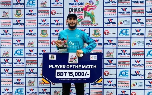 Mrittunjoy’s six-wicket haul powers Mohammedan to crushing 10-wicket win